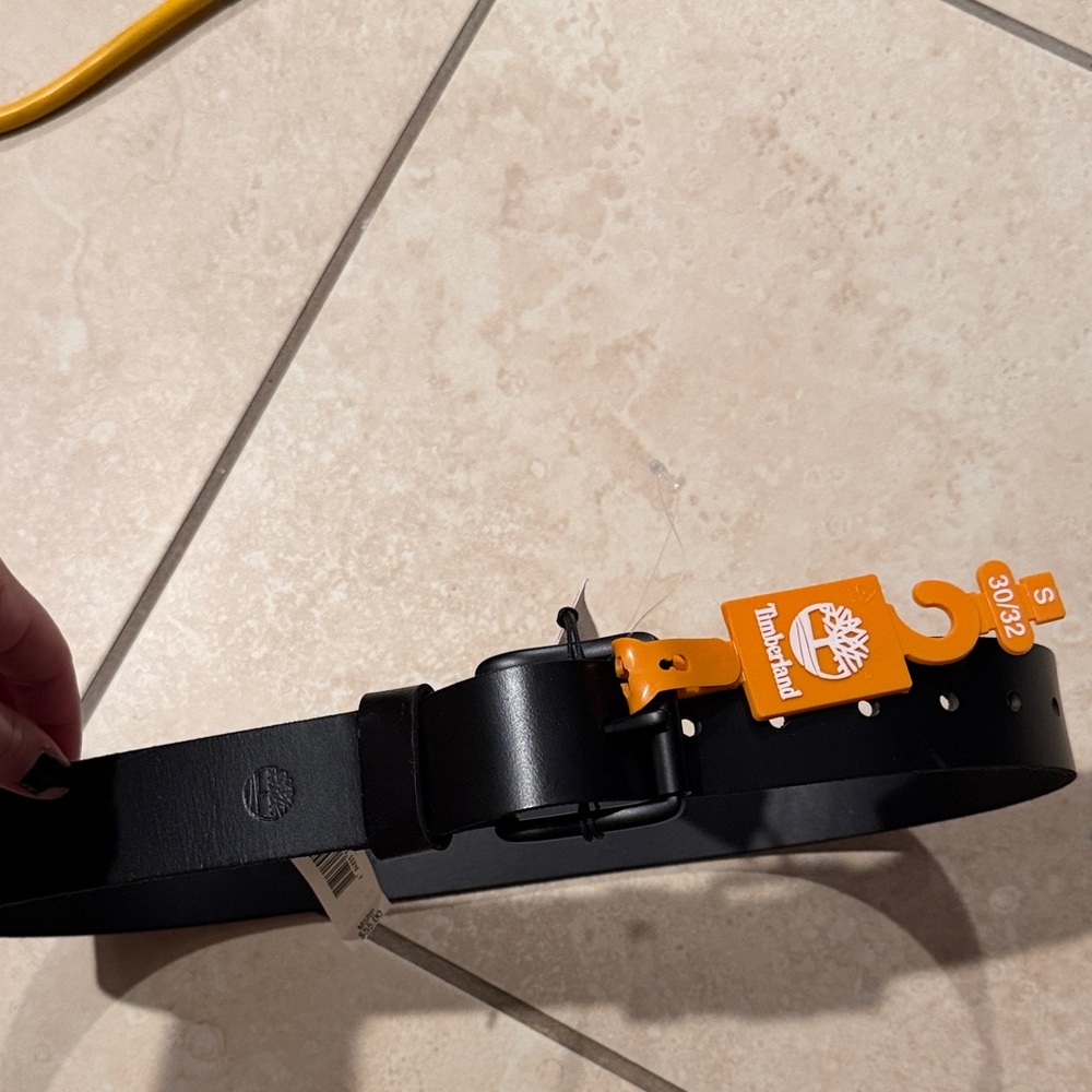 Timberland Black Belt with Classic Buckle